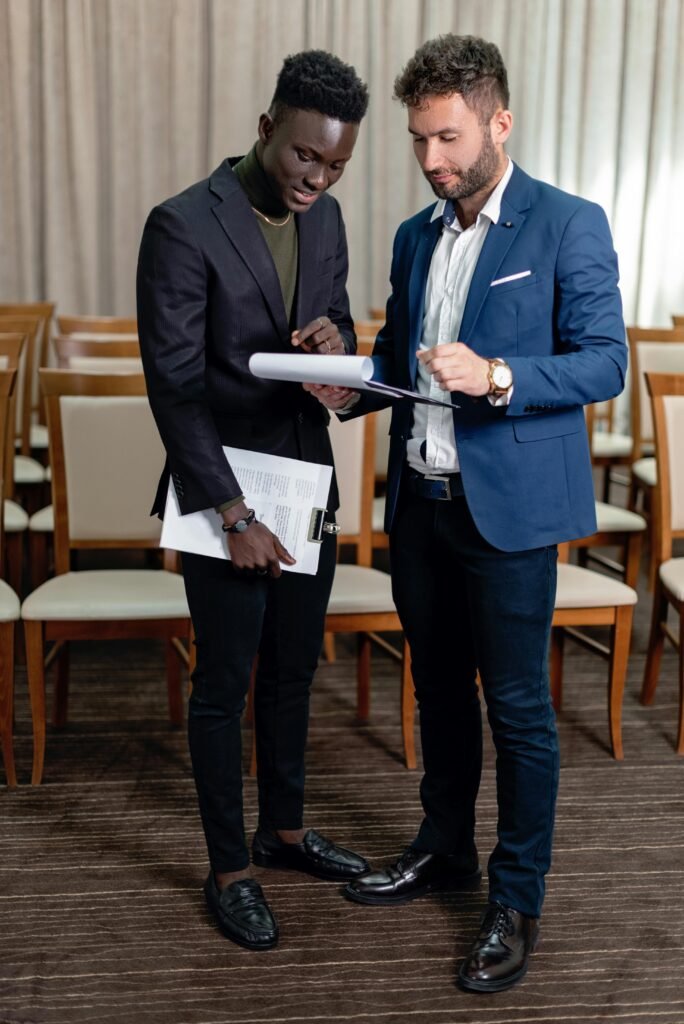 Professional event management team coordinating a corporate event in Singapore