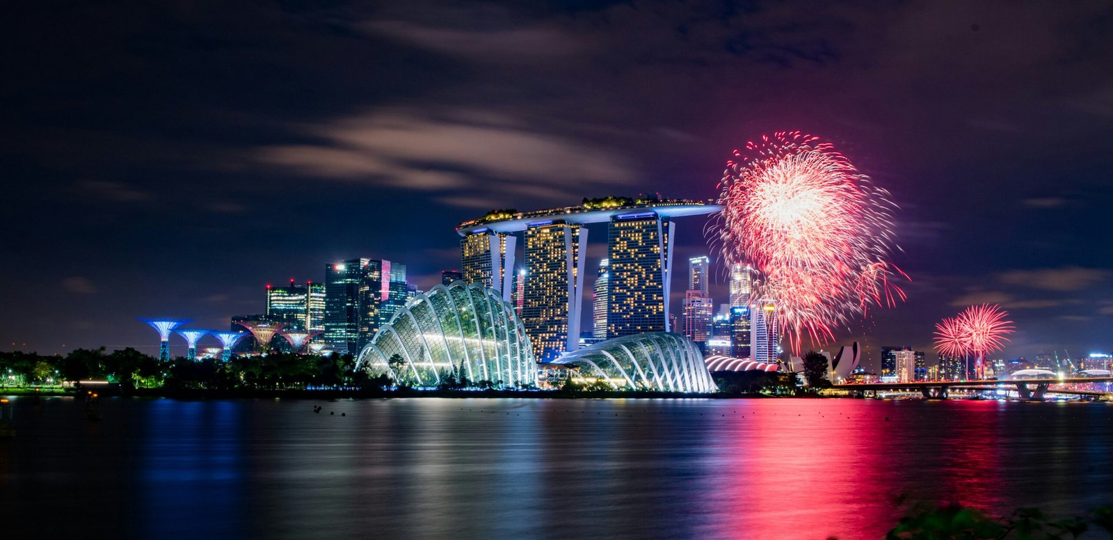 Panoramic view of Singapore skyline